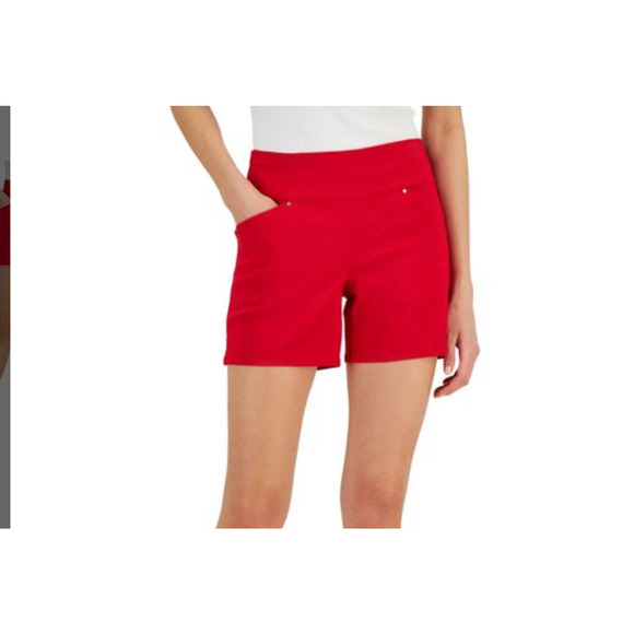 INC International Concepts  Womens Size 14 Mid-Rise Pull-On Red Shorts NWT - Picture 1 of 4